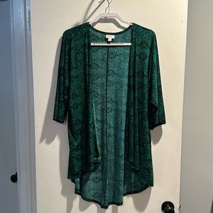 Lularoe Emerald Green and Black Cardigan